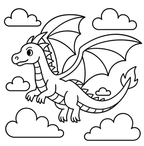 A dragon flying in the sky